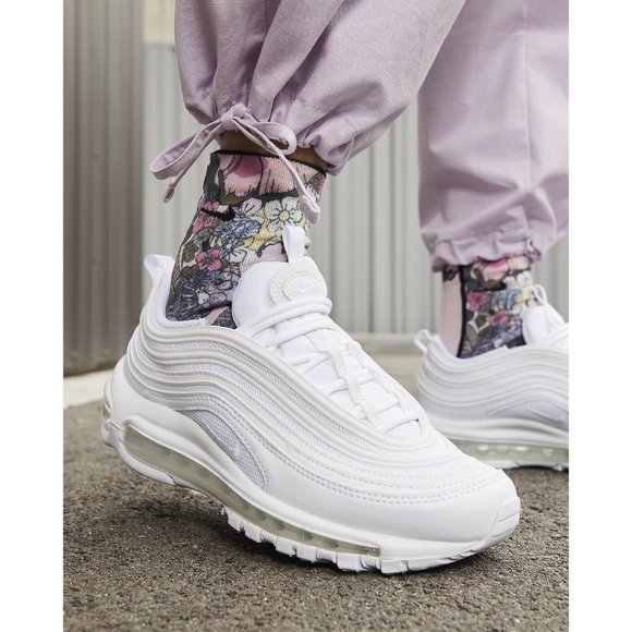 Nike Shoes - Nike Air Max 97 Triple White Women's Sneakers Shoes DH8016 100